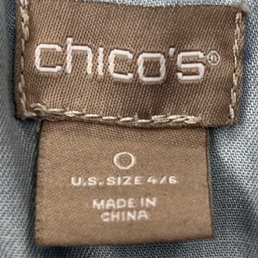 Chico’s Chambray Popover Top - Picture 7 of 11